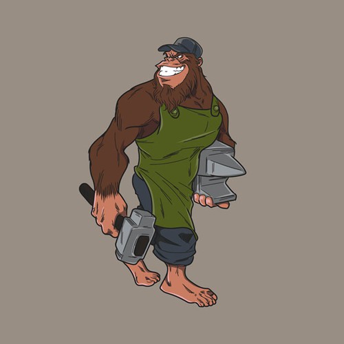 We need a Bigfoot mascot who is forging to showcase our brand Design by Xshand