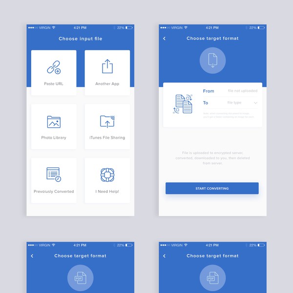Re-design an old, simple app UI for "The Document Converter"