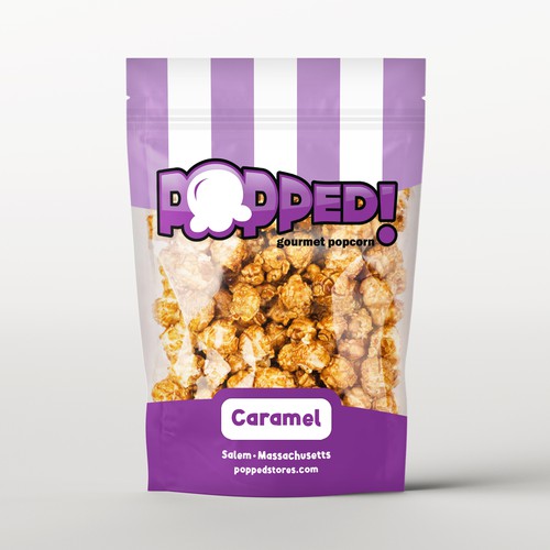 Lets make a POPPIN' popcorn bag design! Design by MishkaBooo design