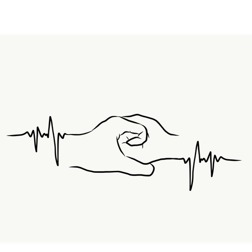 Tattoo of interlocked hands - symbolic of connection Design by pin3xart