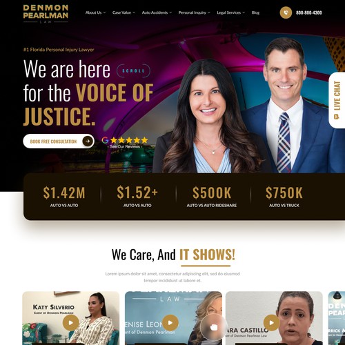 Sleek and modern Attorney website Design by MercClass