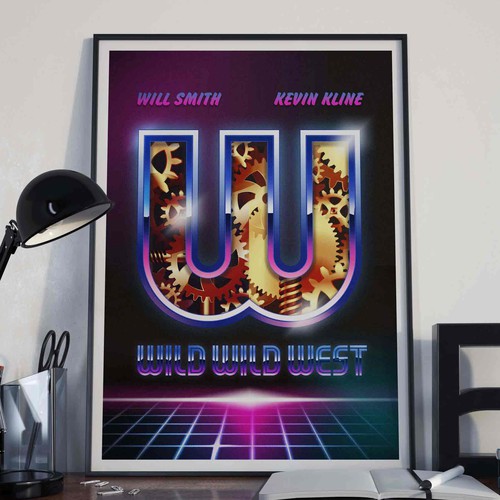 Create your own ‘80s-inspired movie poster! Design by aksaramantra