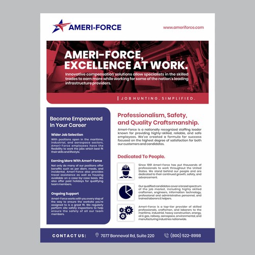 Ameri-Force electronic brochure Design by Dzine Solution