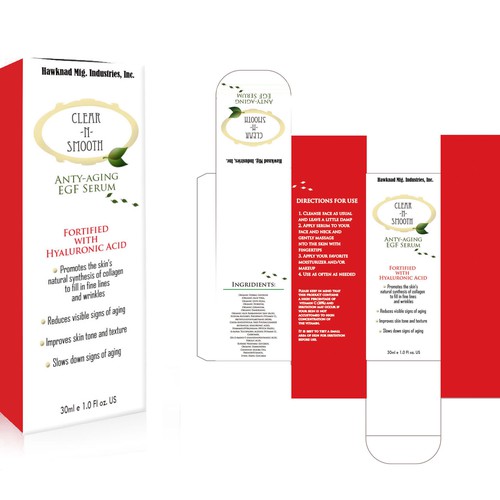 Face Serum Box Design Design by bow wow wow