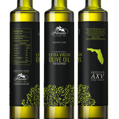 Olive Oil Bottle Label Design by Nanoz Abdi