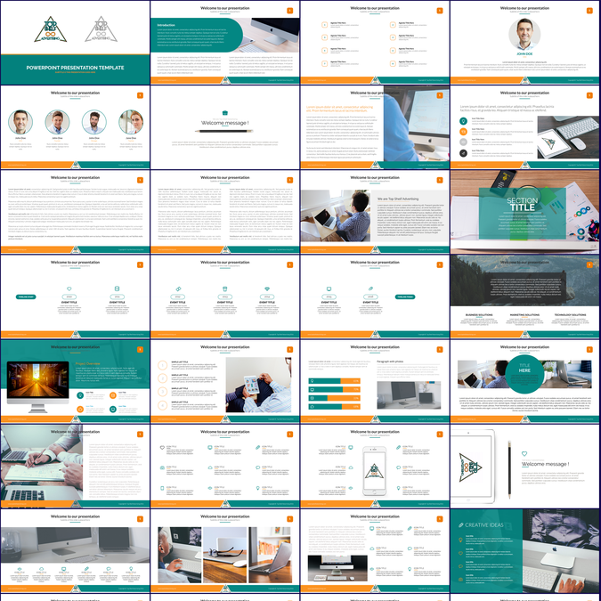 Topshelf Advertising pitch deck PowerPoint template contest