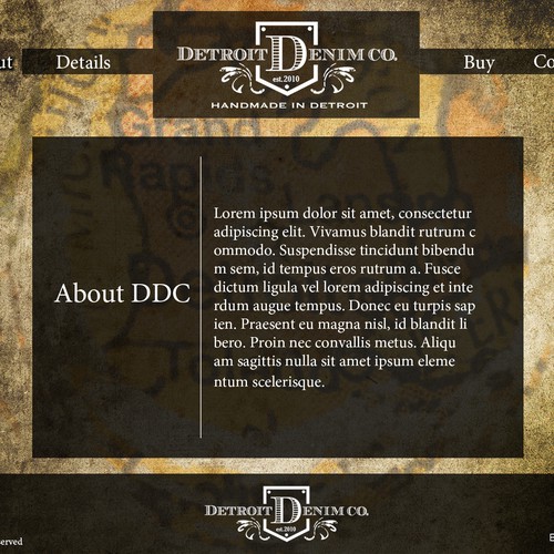 Detroit Denim Co., needs a new website design Ontwerp door alecmaassen