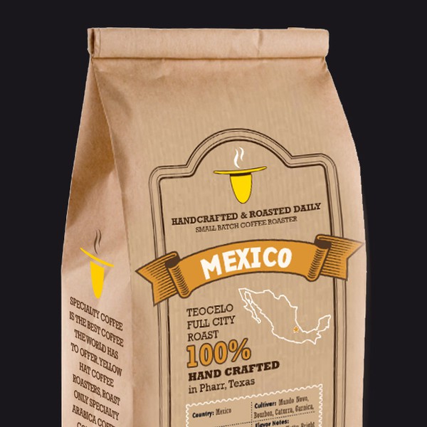 Design by ADI_1804 titled "Coffee Coffee Coffee!! We need a great design to go on bags with delicious coffee!"