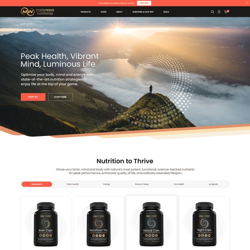 Design the "sexiest" and most powerful health supplements website on the planet Design réalisé par netGuruMedia