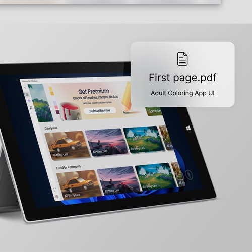 Coloring App design For Windows Design by Xalion