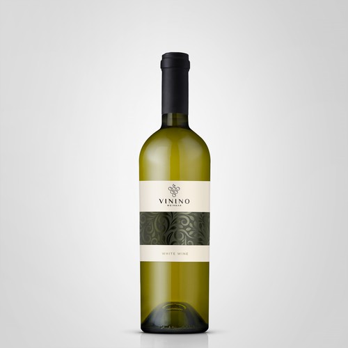 Modern label design for a house wine in a wine bar called VININO Design by Byteripper