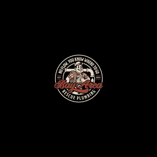 "Design a modern and vintage plumbing logo" winning Logo design