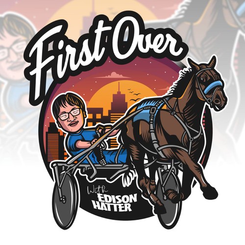 Race to the Winners' Circle - Horse Racing Podcast Logo Design por Trust std