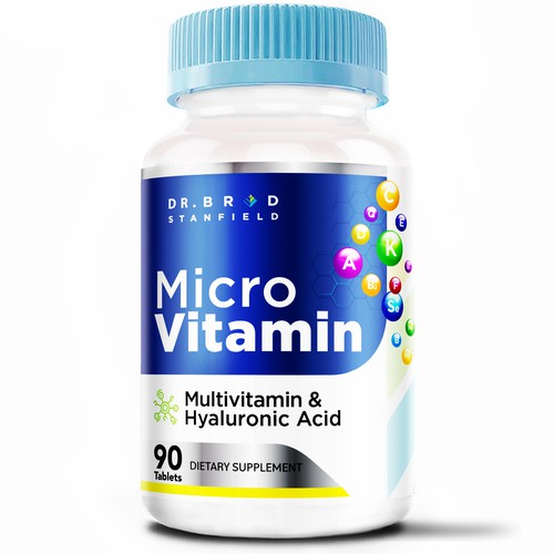 We Need a Vibrant and Scientifically-Inspired Label Design for MicroVitamin Design by agooshe