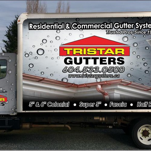 Tristar Gutter truck vehicle wrap (I AM HAVING A PRO INSTALL WRAP) Design by T i f a n y' s