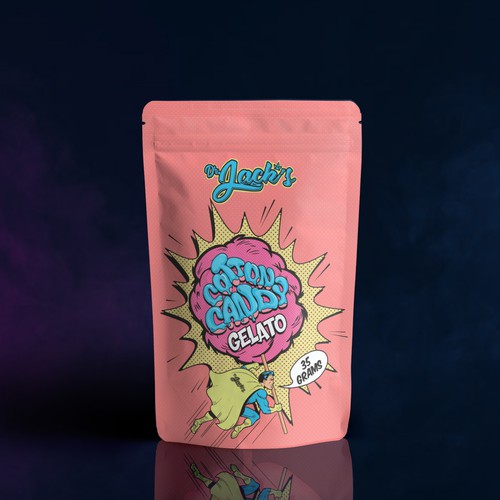 Cotton Candy gelato cannabis bag Design by Aysegul A.