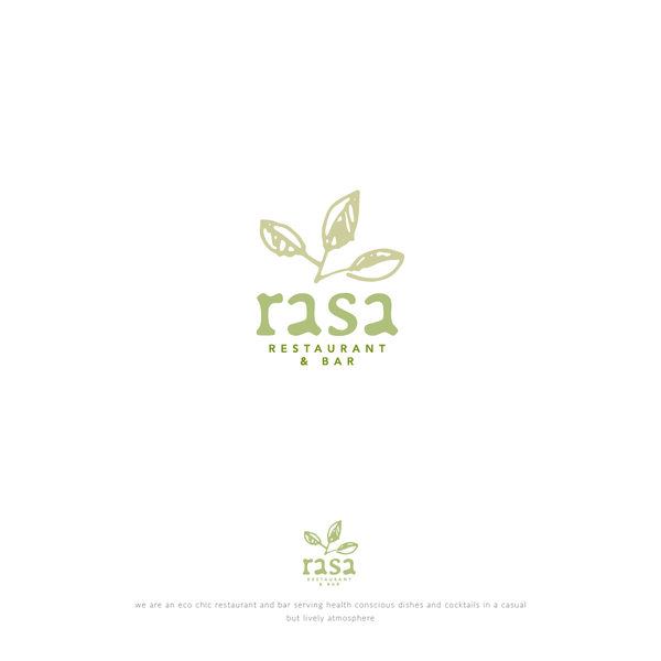 Logo concept for healthy restaurant and bar