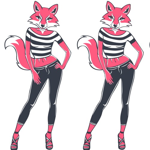 Create a fun, sexy, female, humanoid-fox character/icon for Foxy Design by vupeyadu ♥