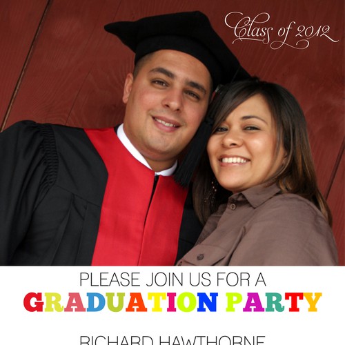 Picaboo 5" x 7" Flat Graduation Party Invitations (will award up to 15 designs!) Ontwerp door : : Michaela : :