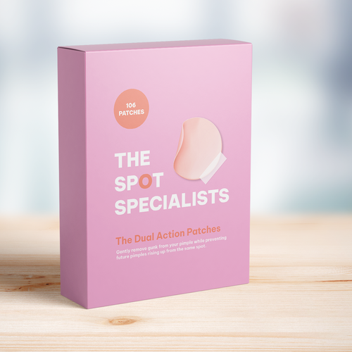 Pimple Patch PACKAGING to appeal to FEMALE BEAUTY user Design by Katyaa
