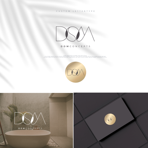 3 Letter Minimalistic interconnected Logo with Clean Lines Design by CrissVons