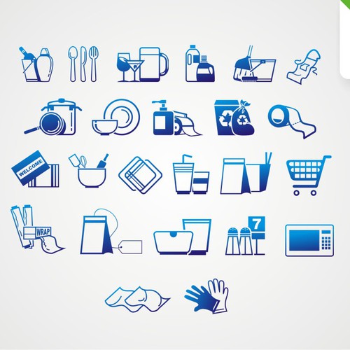 Product Category Icons for Web site Design por chartreuse