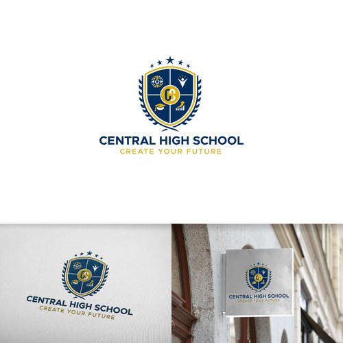 Business and tech High school logo design Design by Ngeriza