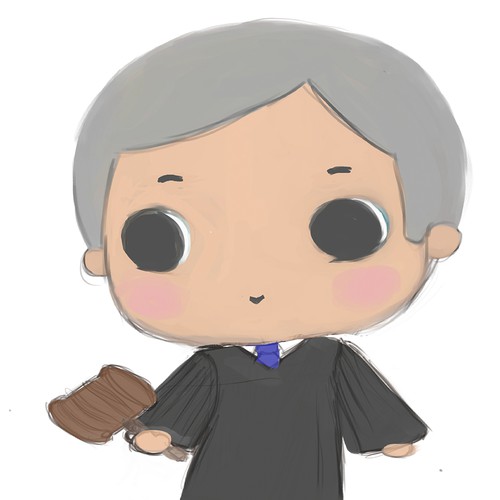 Create a kid-friendly Judge character to be made into a plush toy! Design by JosieMoon