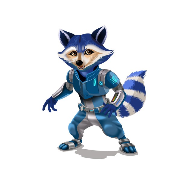 Raccoon Character Illustration