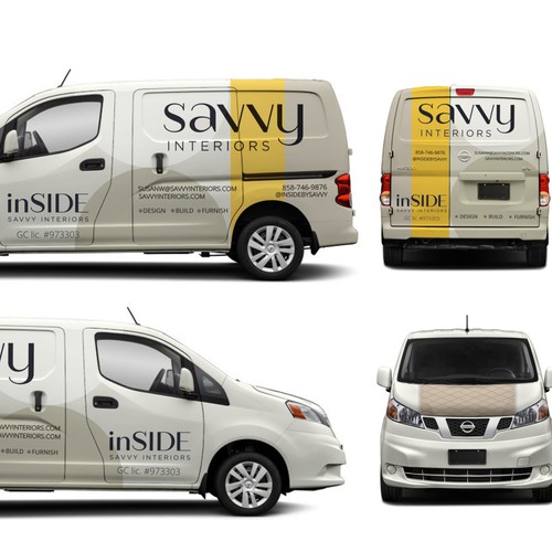 Design build furnish firm needs cool luxury sleek modern Van wrap Design von T i f a n y' s