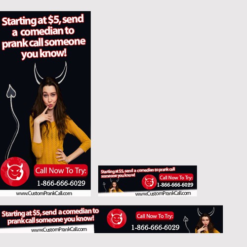 Custom Prank Call S Unique Google Advertisement Banners Banner Ad Contest 99designs