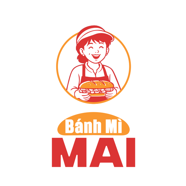 banh mi vietnam food logo design