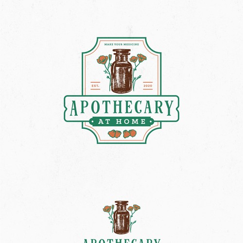 Vintage apothecary inspired logo for herbalist subscription box デザイン by RobertEdvin