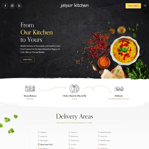 Jaipur Kitchen Website Design by LeNotre