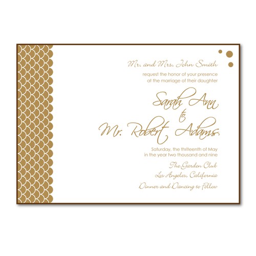 Letterpress Wedding Invitations Diseño de Danielle_Blixt