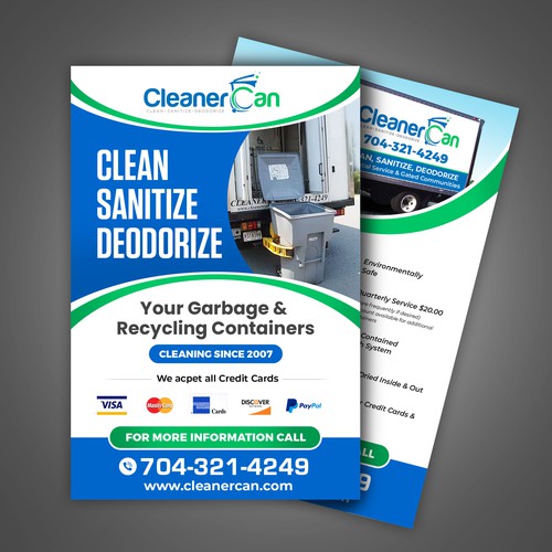 Design a Promotional Flyer for Our Trash Can Cleaning Business Design by Artist@Joy