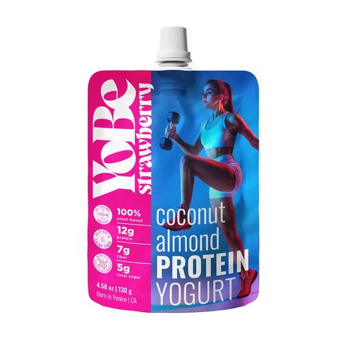 Create Eye-Catching Packaging for YoBe's Protein Yogurt to Shine at Whole Foods Design by MKaufhold