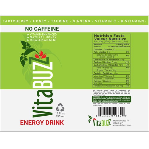 energy drink warning label