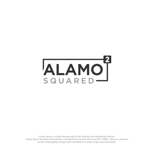 Alamo Squared Logo Design Diseño de assiktype