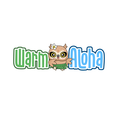 Logo with island feel with a kawaii owl anime mascot for Hawaii website Design por Fresti