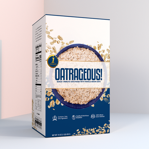 * Looking for an EYE-CATCHING and ELEGANT packaging design for Oatmeal * Design by MKZ STUDIO