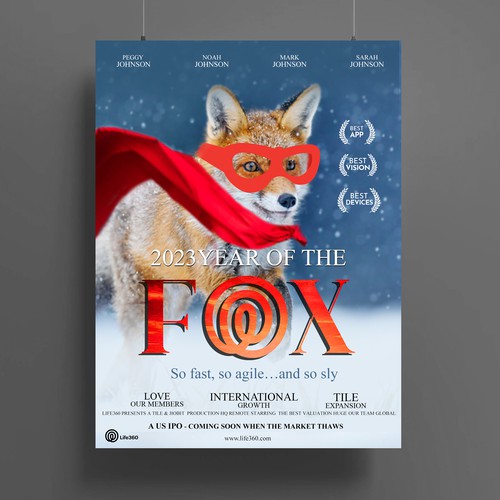 Life360 2023 Year of the Fox Poster Design by Design Studio72