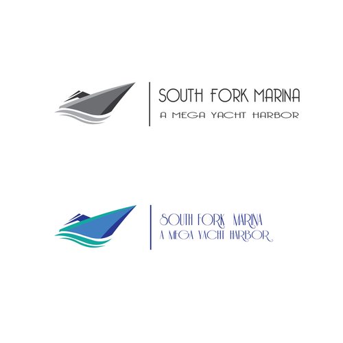 Design logo for newest and greatest mega-yacht marina in yachting capital of world.  Onward work. Design by ManevaDesigns