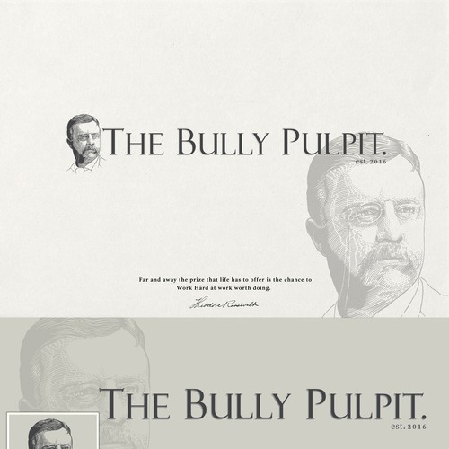 Logo design for the bully pulpit Logo social media pack