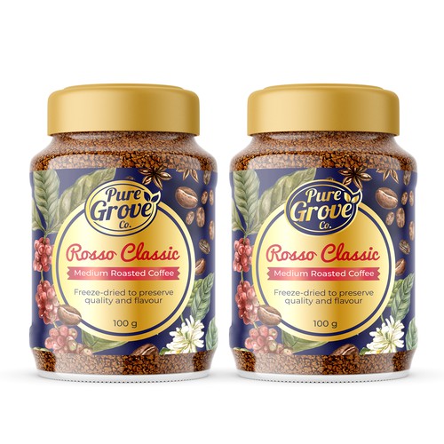 Freeze Dried Coffee Label design Design by Manthanshah