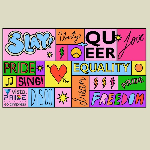 Virtual backgrounds for PRIDE month (multiple winners) Design by melange*