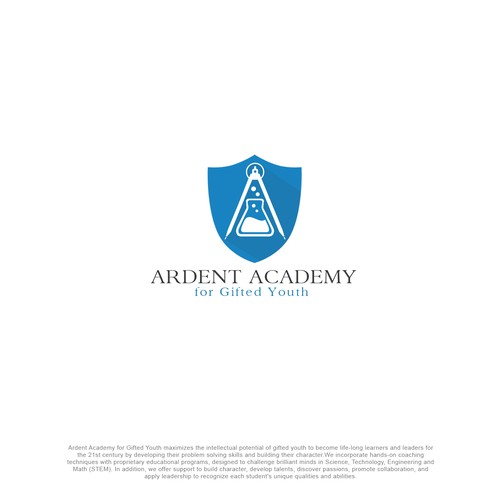 Create a new logo for Ardent Academy, a K-12 STEM education startup (science, technology, engineering and math) Design réalisé par jyrldvs