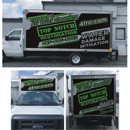 box truck wall 12x6ft to attract people to our service. Design by e^design