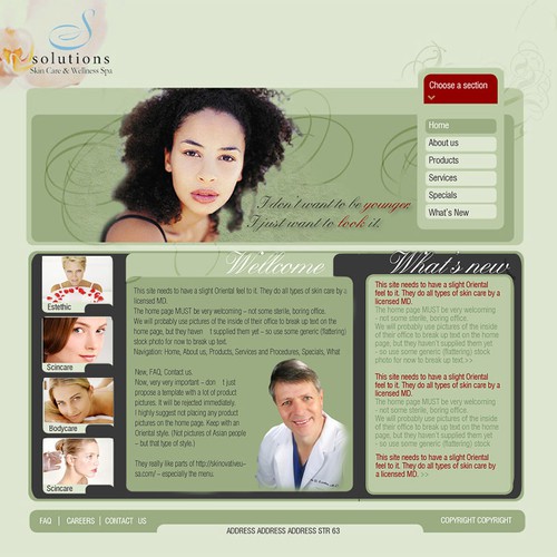 Website for Skin Care Company $225 Design por LDaydesign