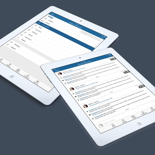 Two-screen design refresh for sales application on phone/tablet Design by uix design ✨